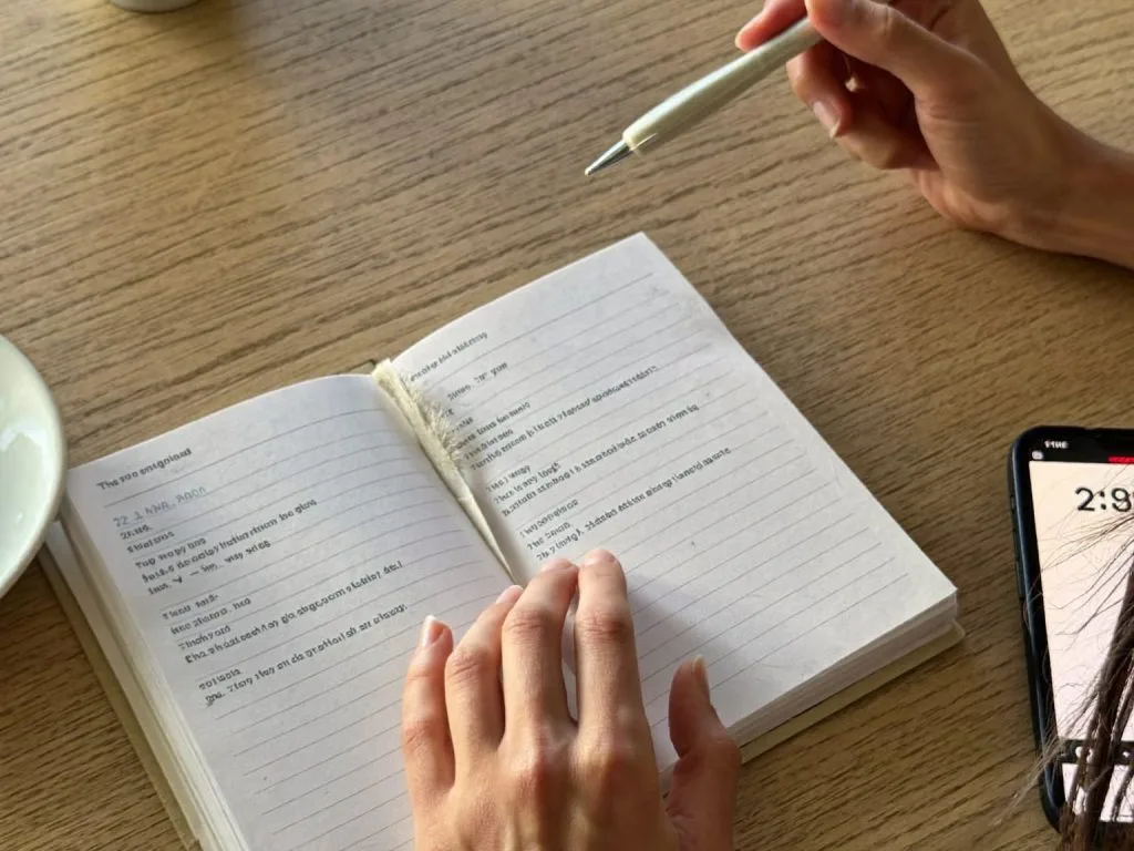 Choosing a regular weekly therapy slot in a diary